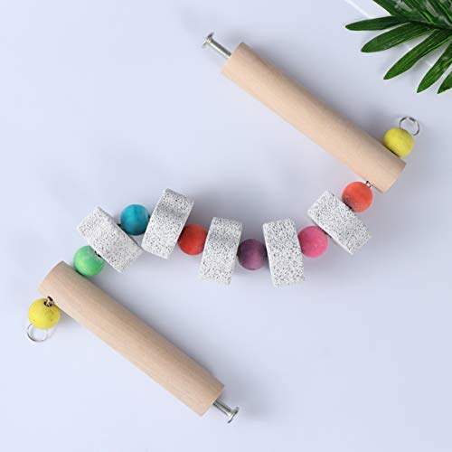 Balacoo Plataforma de madera para hámster pequeño animal hámster casa con juguete para masticar, ratón, chinchilla, escalera gerbil escaladora (color aleatorio)