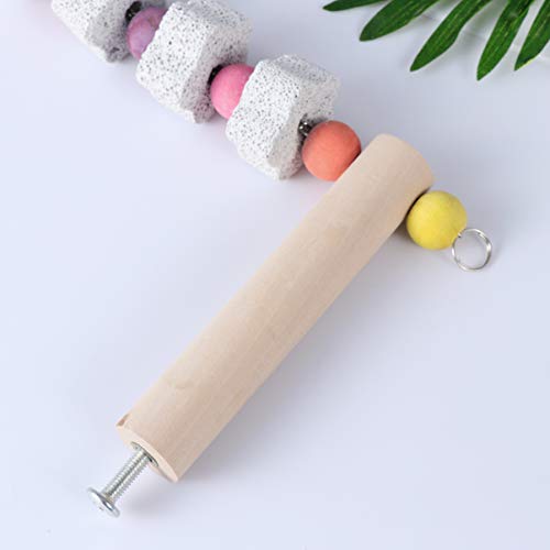 Balacoo Plataforma de madera para hámster pequeño animal hámster casa con juguete para masticar, ratón, chinchilla, escalera gerbil escaladora (color aleatorio)