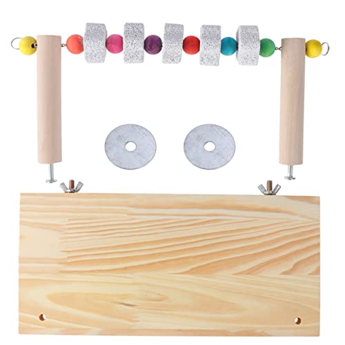 Balacoo Plataforma de madera para hámster pequeño animal hámster casa con juguete para masticar, ratón, chinchilla, escalera gerbil escaladora (color aleatorio)