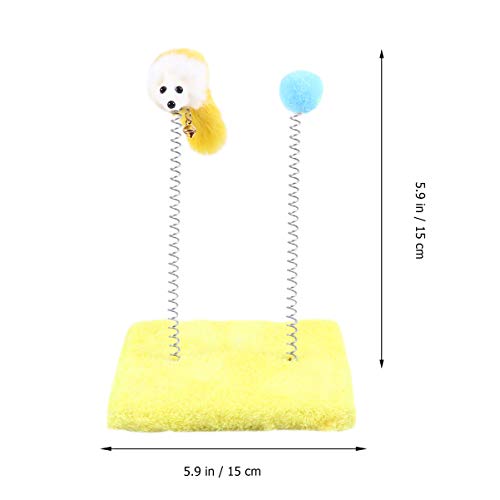 Balacoo Poste de Ratón de Primavera Interesante Rata de Primavera Interactiva Bola Difusa Mascota Juguete Gato Arañazos Juguete Gato Juguete para Gatito Casero