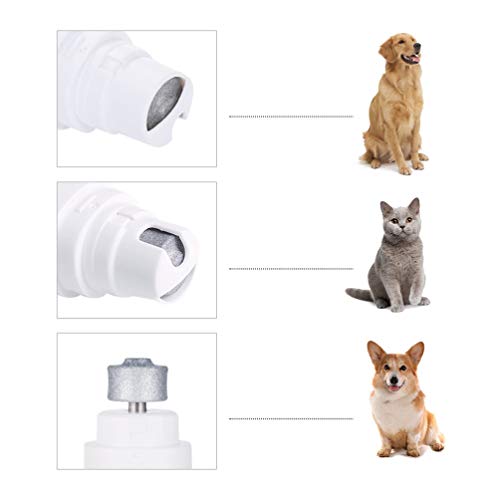 Balacoo Recortador de Uñas para Perros- Molinillo Eléctrico de Uñas para Mascotas Recortador de Uñas para Mascotas Patas sin Dolor para Gatos Perros Pequeños Medianos Grandes (Batería