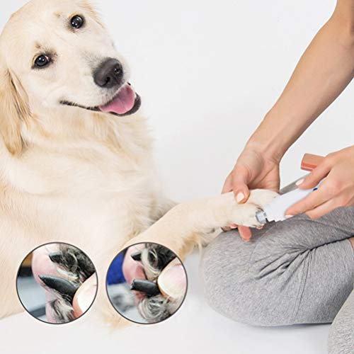 Balacoo Recortador de Uñas para Perros- Molinillo Eléctrico de Uñas para Mascotas Recortador de Uñas para Mascotas Patas sin Dolor para Gatos Perros Pequeños Medianos Grandes (Batería