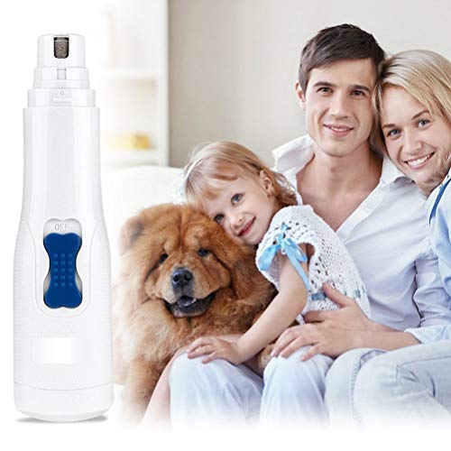Balacoo Recortador de Uñas para Perros- Molinillo Eléctrico de Uñas para Mascotas Recortador de Uñas para Mascotas Patas sin Dolor para Gatos Perros Pequeños Medianos Grandes (Batería
