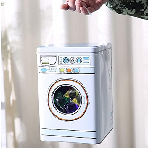 balikha Contenedor de polvo para ropa portátil con capacidad de 5 l con tapa hermética, caja sellada grande para almacenar polvo, comida para mascotas, grano, azul