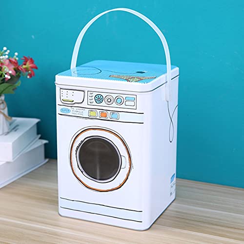 balikha Contenedor de polvo para ropa portátil con capacidad de 5 l con tapa hermética, caja sellada grande para almacenar polvo, comida para mascotas, grano, azul