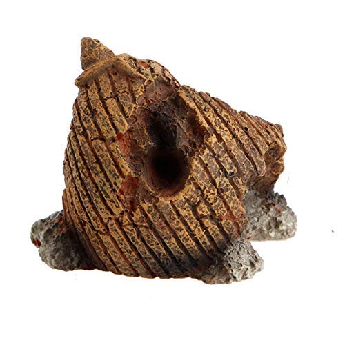 BALLYE Estatua de Pilar de Cara de Estilo Romano Egipcio Antiguo de Resina Artificial Decoraciones de Acuario Adorno de pecera