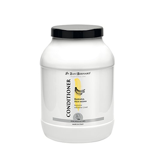 Bálsamo de Banana - Crema para Perros y Gatos - 3 L - Ayuda a Normalizar la Elasticidad del Pelo - Mayor Suavidad y Brillantez - Ideal para Pelos Medios - IV San Bernard