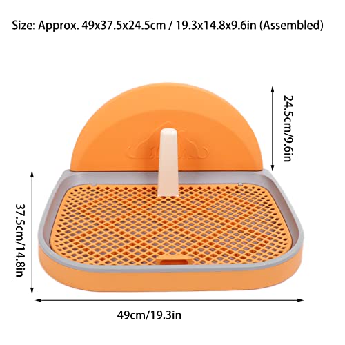 Bandeja para Orinal para Perros, Orinal para Cachorros, Orinal para Perros, Colección de Orina Y Caca, Protección para el Suelo, Soporte para Almohadillas para Perros con Cubierta de Pared
