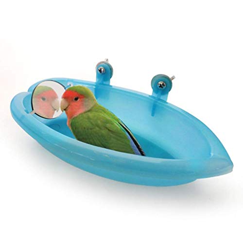 Bañera Para Pájaros, Pet Parrots Bathtub, Caja De Baño Colgante Para Jaula De Loros, Cuenco Alimentador De Alimentos Para Mascotas, Comedero para bañera para pájaros