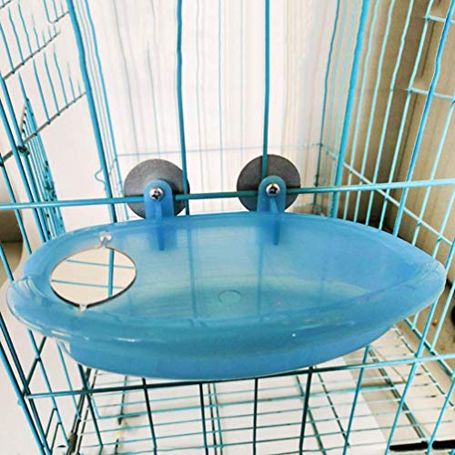 Bañera Para Pájaros, Pet Parrots Bathtub, Caja De Baño Colgante Para Jaula De Loros, Cuenco Alimentador De Alimentos Para Mascotas, Comedero para bañera para pájaros
