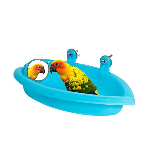 Bañera Para Pájaros, Pet Parrots Bathtub, Caja De Baño Colgante Para Jaula De Loros, Cuenco Alimentador De Alimentos Para Mascotas, Comedero para bañera para pájaros