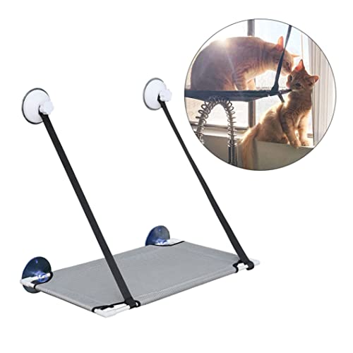 Baobiutin Hamaca de Gato, Hamaca de la Ventana Cama de Gato, Hamaca de Gato Doble Capa para Tomar el Sol Gris