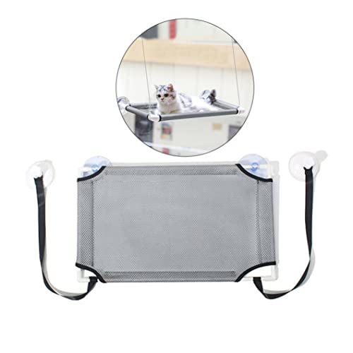 Baobiutin Hamaca de Gato, Hamaca de la Ventana Cama de Gato, Hamaca de Gato Doble Capa para Tomar el Sol Gris