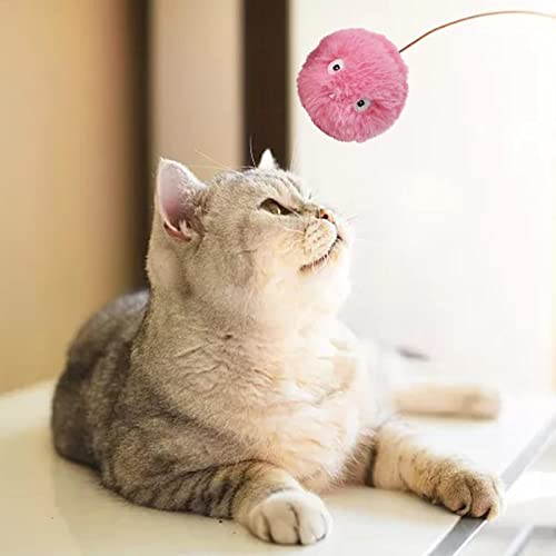 Baoblaze Bola de Juguetes para Gatos Inteligente, Bola de Entrenamiento para Gatos, Juguetes interactivos para Gatos, Bola de Hierba gatera para Gatos, Bola de - Rosado