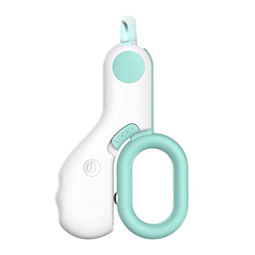 Baoblaze Cortaúñas para Mascotas con Luces LED Anti-Corte Línea de Sangre Animales pequeños Gato Perro Cortaúñas y recortadores para Animales Cuidado de Garras - Blue