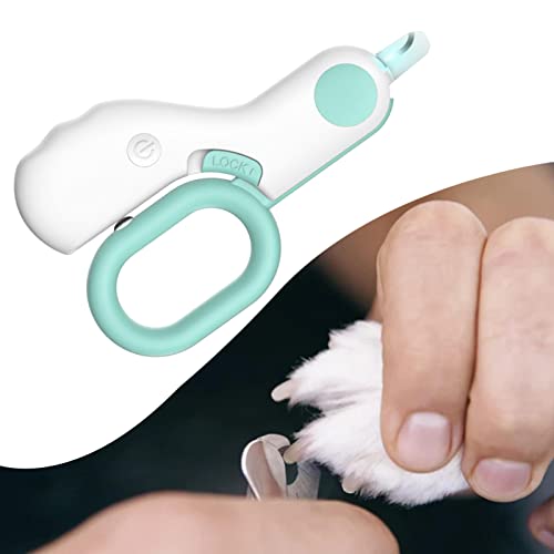 Baoblaze Cortaúñas para Mascotas con Luces LED Anti-Corte Línea de Sangre Animales pequeños Gato Perro Cortaúñas y recortadores para Animales Cuidado de Garras - Blue