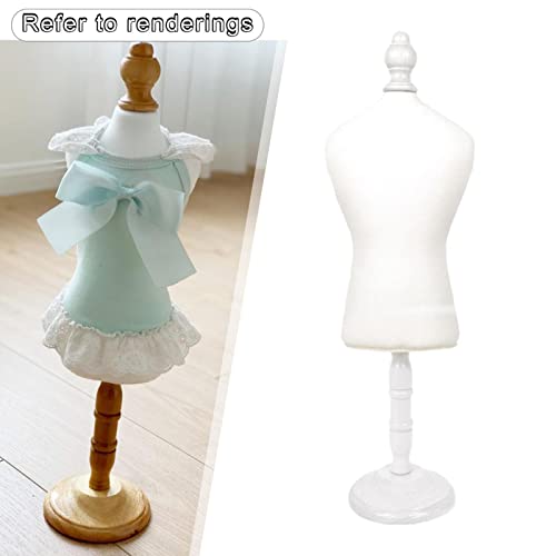 Baoblaze Perro Vestido Forma maniquí Soporte de exhibición muñeca Modelo Estante para Ropa de muñeca Gato Perro Ropa - Blanco