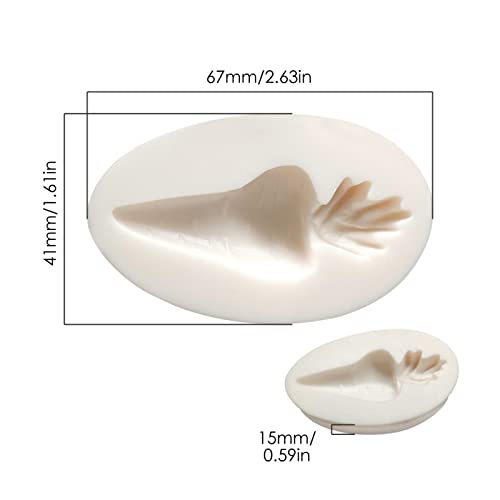 BAOLE Molde de Silicona de Chocolate para Manualidades de Pascua - Molde de Pascua para Fondant de Zanahoria de Conejito - Moldes para Hornear Pasteles de Conejito, moldes de Dulces de Bricolaje