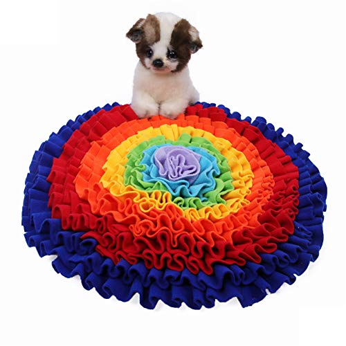 beautyhe Alfombra Olfato Perro Forma De Flor Tela Antideslizante Alfombra Olfativa Perros Rompecabezas Almohadilla De Entrenamiento por Casa Exterior JardíN