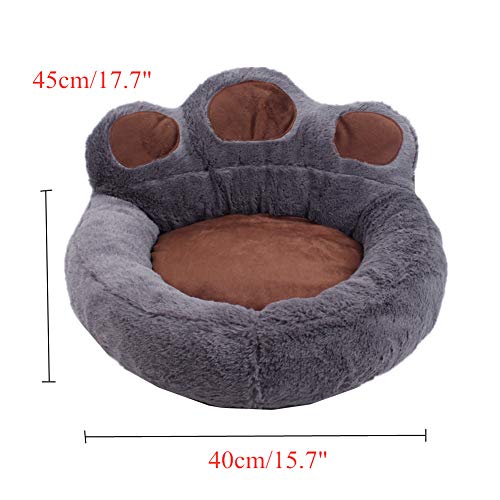 beautyhe Camas para Perros Morder Antideslizante Garra De Oso Caseta Perro Ligero Suave Cototel Canal Casa para Gatos para Perros Gato PequeñOs Y Medianos Grandes 40,Grey