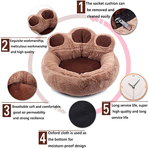 beautyhe Camas para Perros Morder Antideslizante Garra De Oso Caseta Perro Ligero Suave Cototel Canal Casa para Gatos para Perros Gato PequeñOs Y Medianos Grandes 40,Grey