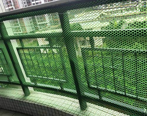 Bebé Interna Ventana Rejas De Seguridad For Niños De Seguridad De La Ventana De La Guardia Barras De Acero Balaustre De Cuadrícula, Verde, 12 Mm De Malla, Cable De Plástico Corbata