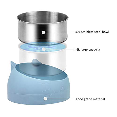 Bebedero para mascotas Cuenco calefactado, Cuenco de agua anticongelante, Cuencos para gatos, Calentamiento automático y temperatura Controlable Dispensador de agua para mascotas Recipiente calentado