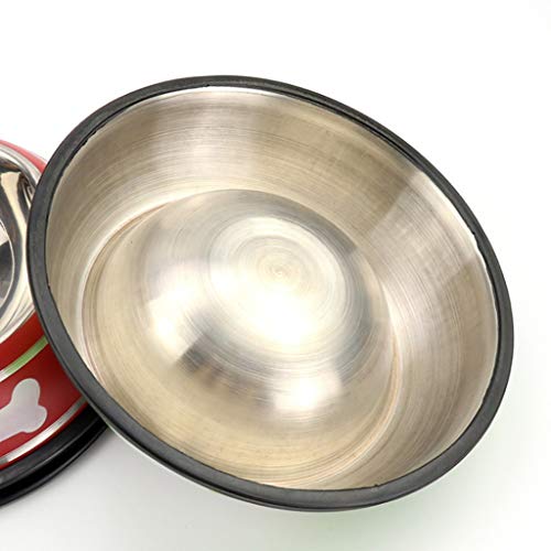 Bebida del perro casero del acero inoxidable de los tazones de fuente del perrito Gatos Alimentación de agua del plato de viajes alimentador alimentación antideslizantes Los comederos de Animales Sumi