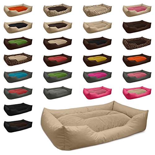 BedDog® colchón para Perro Mimi S hasta XXXL, 26 Colores, Cama, sofá, Cesta para Perro, XXL Beige