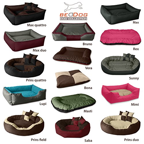 BedDog® colchón para Perro Mimi S hasta XXXL, 26 Colores, Cama, sofá, Cesta para Perro, XXL Beige