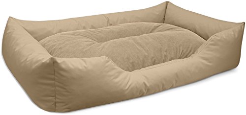 BedDog® colchón para Perro Mimi S hasta XXXL, 26 Colores, Cama, sofá, Cesta para Perro, XXL Beige