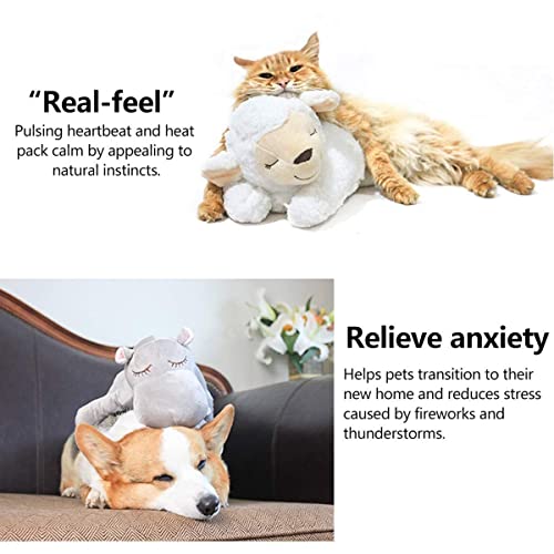 BEE&FLOWER Heartbeat Juguete de peluche para mascotas, cachorros, latidos del corazón, para cachorros, juguetes de peluche súper tiernos, alivio de la ansiedad, juguete de peluche para perros
