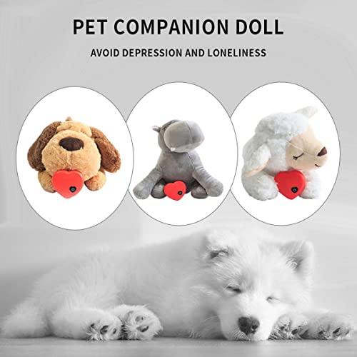 BEE&FLOWER Heartbeat Juguete de peluche para mascotas, cachorros, latidos del corazón, para cachorros, juguetes de peluche súper tiernos, alivio de la ansiedad, juguete de peluche para perros
