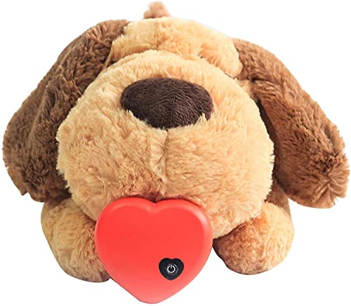BEE&FLOWER Heartbeat Juguete de peluche para mascotas, cachorros, latidos del corazón, para cachorros, juguetes de peluche súper tiernos, alivio de la ansiedad, juguete de peluche para perros