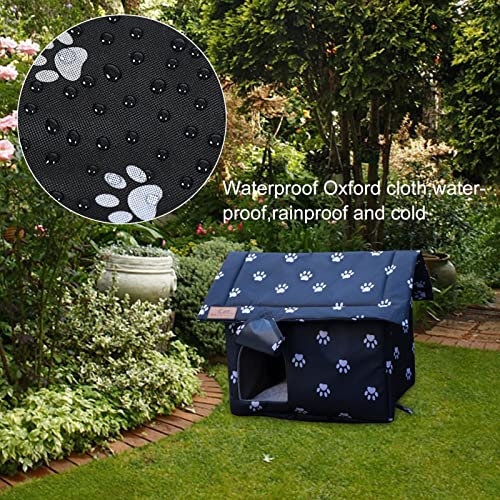 beeyuk Casa para Gatos para Gatos al Aire Libre, Refugio para Gatitos Resistente a la Intemperie, Refugio para Gatos de Invierno, Cama para Gatos Impermeable y a Prueba de Humedad, casa para Mascotas