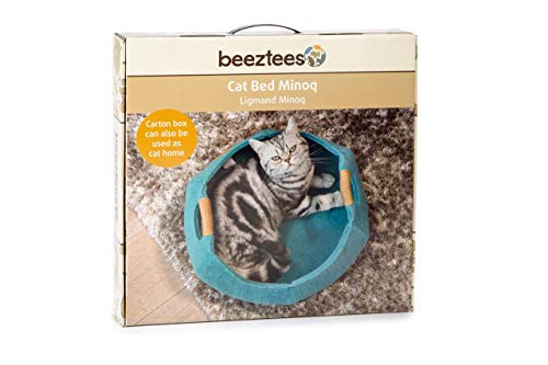 Beeztees K&Bz Bz Text Cat Rest Bed Minoq Blue 43,5 350 g