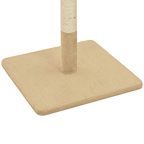 Beige Poste rascador para Gatos de sisal 40x40x80 cm beigeProductos para Mascotas Productos para Mascotas Productos para Gatos Mobiliario para Gatos