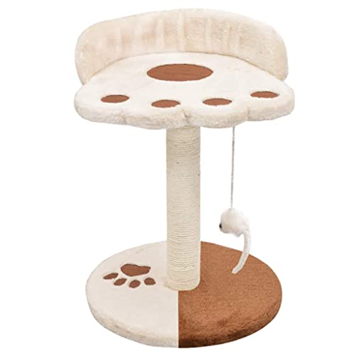 Beige y marrón Rascador para Gatos con Poste de sisal 40 cm Beige y marrónProductos para Mascotas Productos para Mascotas Productos para Gatos Mobiliario para Gatos