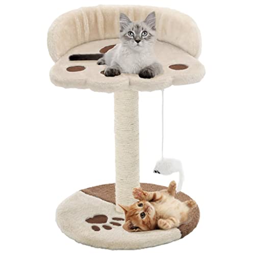 Beige y marrón Rascador para Gatos con Poste de sisal 40 cm Beige y marrónProductos para Mascotas Productos para Mascotas Productos para Gatos Mobiliario para Gatos