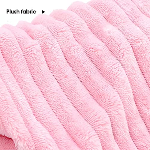 Beirui Lindo Pijama para Perros pequeños y niñas, Forro Polar Suave, suéter para Invierno, otoño y Primavera, para Cachorro, Ropa para Mascotas Chihuahua, caniche Yorkie Pug Bulldog, Rosa, Pecho 38cm