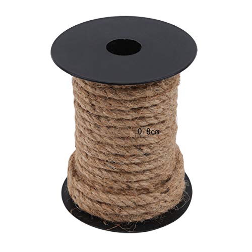 Beiswin Cuerda de sisal natural de alta calidad para rascador, juguetes para gatos, para escalada, escritorio, accesorios hechos a mano (8 mm, 10 m)