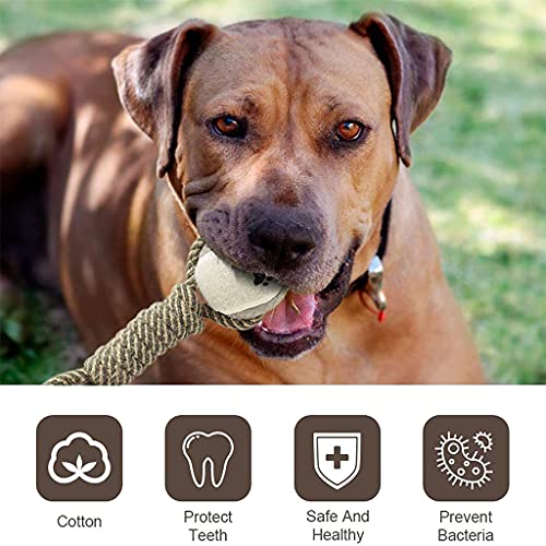 BEITABEITAkaitank Juguetes De Cuerda para Perros con Pelotas para Masticadores Agresivos Juguete De Entrenamiento Interactivo Casi Indestructible para Razas Medianas/Grandes,Cuerda con Pelota