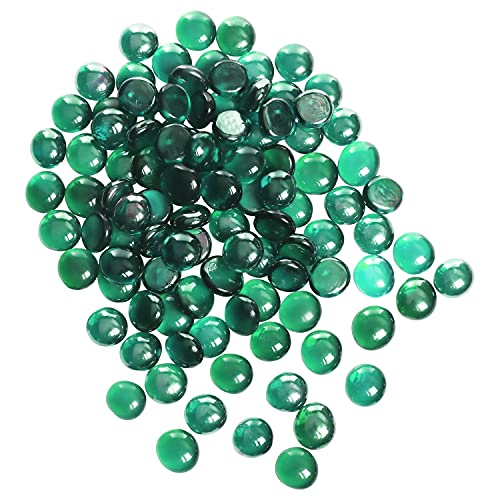 BELLE VOUS Piedras Decorativas Cristal Verdes 2 kg Piedras Decorativas para Jarrones 18 mm Planas - Piedras Colores Decoracion Bodas/Fiestas – Centros de Mesa y Decoración de Acuario