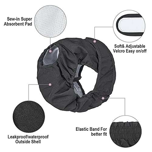 BePetMia Pañales Lavables para Perras, Calzoncillos Higiénicos para Perras en Celo, 5 Tallas de XS a XL, Apto para Todas Las Perras con Incontinencia (M: 40-55cm, Beige)