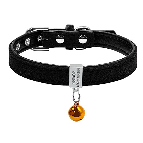 Berry - Collar acolchado personalizado para mascota, con grabado deslizable para identificación, para gatos o perros pequeños
