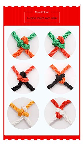 BHH Color Net Sope Exterior Decoración for El Hogar Net Escalada Protección Net Balcony Escalera Anti-Fall Net Net for Niños Red Tejida a Mano Net Basketball Net Protection Malla 5cm Cuerda Grueso 6mm