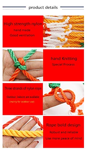 BHH Color Net Sope Exterior Decoración for El Hogar Net Escalada Protección Net Balcony Escalera Anti-Fall Net Net for Niños Red Tejida a Mano Net Basketball Net Protection Malla 5cm Cuerda Grueso 6mm