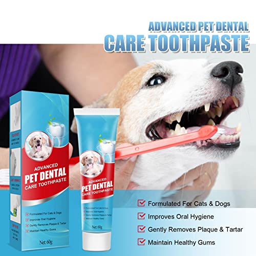 Binle Pasta de Dientes para Mascotas para Perros, 2 oz, Cuidado bucal, Cepillado Dental, Limpieza, calmante, Sabor a Menta, Cuidado Dental para Gatos, Pasta de Dientes, Aliento Fresco, diseñado