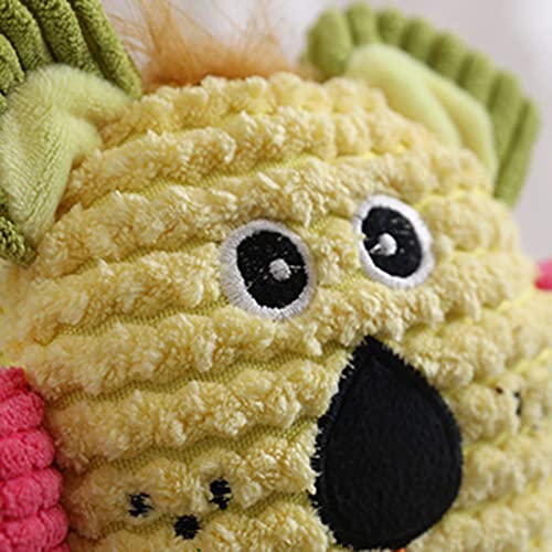 bismarckbeer Detalle de Juguete con chirrido de Mascotas Gran Juguete Relleno de masticación de Perro Medio con Dispositivo chirriante Amarillo