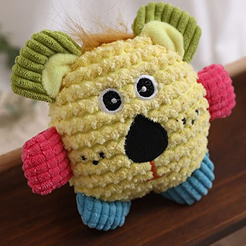 bismarckbeer Detalle de Juguete con chirrido de Mascotas Gran Juguete Relleno de masticación de Perro Medio con Dispositivo chirriante Amarillo